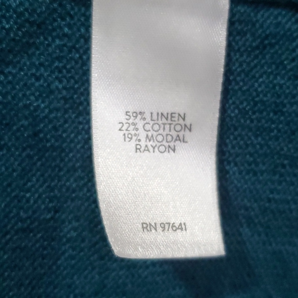 J Jill nwt linen cotton blend open front cardigan pacific blue - Picture 5 of 5